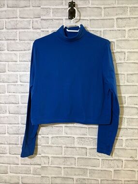 4/$20 Women's Cobalt Blue Turtleneck Long-Sleeve Tee, xl